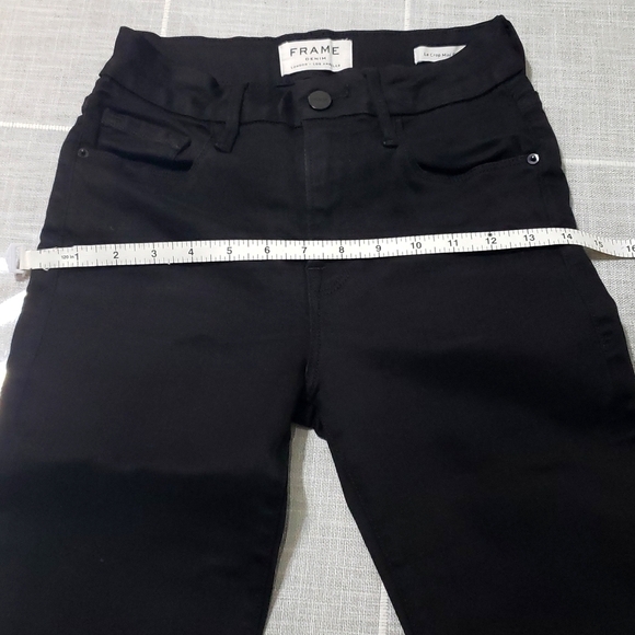 Frame Le Crop Mini Boot Jeans color Herring 'BLACK", Size 26 - Picture 8 of 17